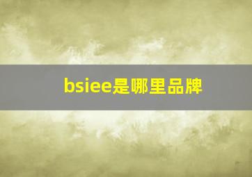 bsiee是哪里品牌