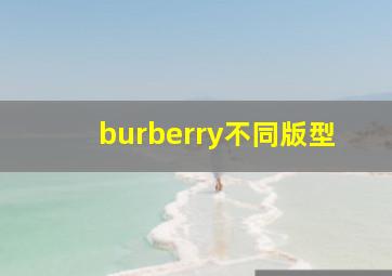 burberry不同版型