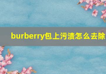 burberry包上污渍怎么去除