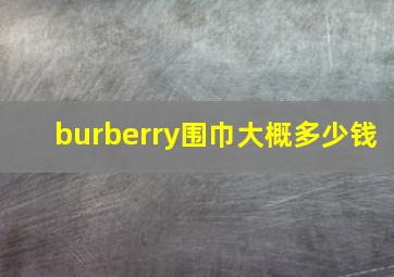 burberry围巾大概多少钱