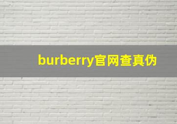 burberry官网查真伪