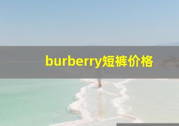 burberry短裤价格