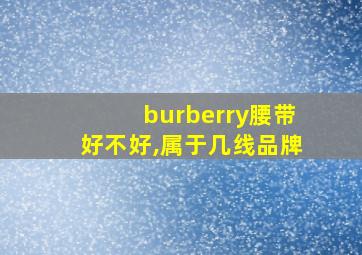 burberry腰带好不好,属于几线品牌