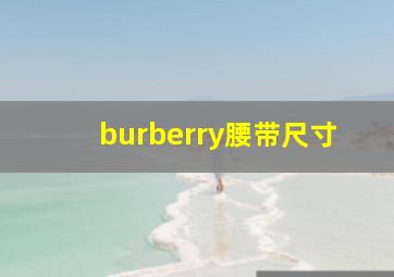 burberry腰带尺寸