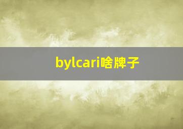 bylcari啥牌子