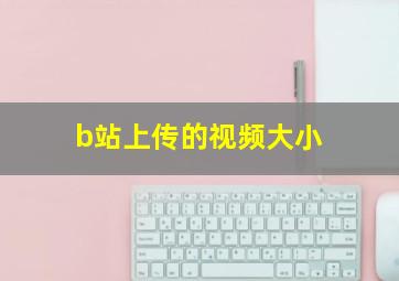 b站上传的视频大小