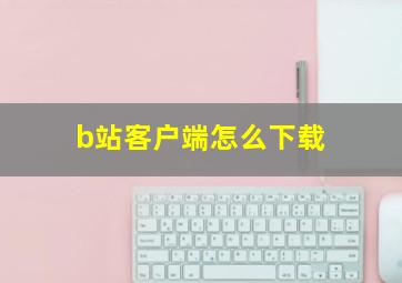 b站客户端怎么下载