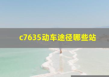 c7635动车途径哪些站