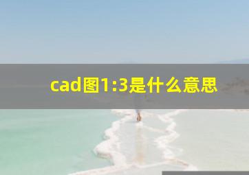 cad图1:3是什么意思