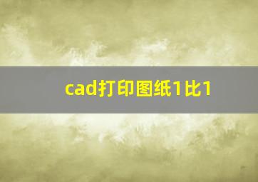 cad打印图纸1比1