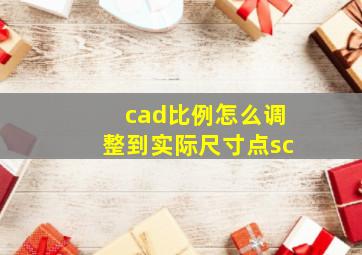 cad比例怎么调整到实际尺寸点sc