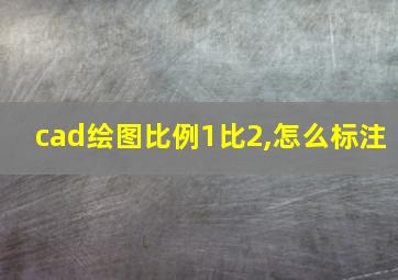 cad绘图比例1比2,怎么标注