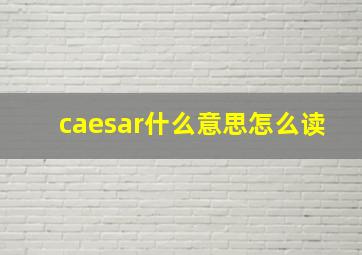 caesar什么意思怎么读