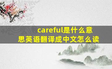 careful是什么意思英语翻译成中文怎么读