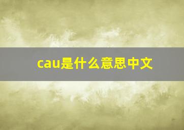 cau是什么意思中文