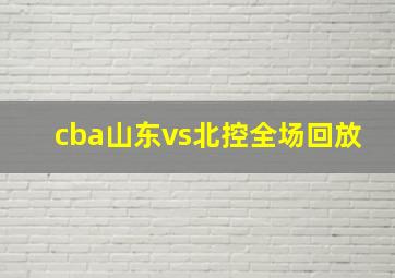 cba山东vs北控全场回放