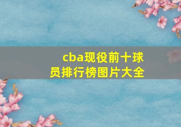 cba现役前十球员排行榜图片大全