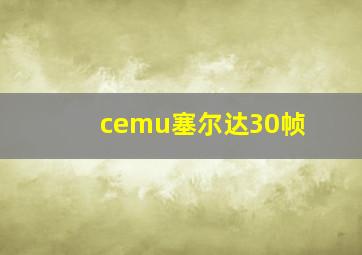 cemu塞尔达30帧