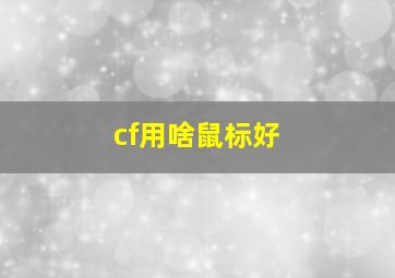 cf用啥鼠标好