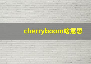 cherryboom啥意思