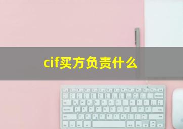 cif买方负责什么