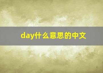 day什么意思的中文