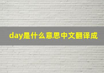 day是什么意思中文翻译成