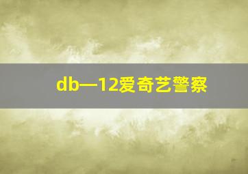 db―12爱奇艺警察