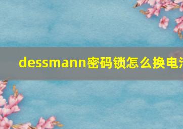 dessmann密码锁怎么换电池