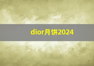 dior月饼2024