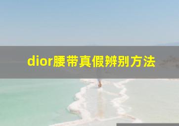 dior腰带真假辨别方法