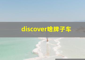 discover啥牌子车