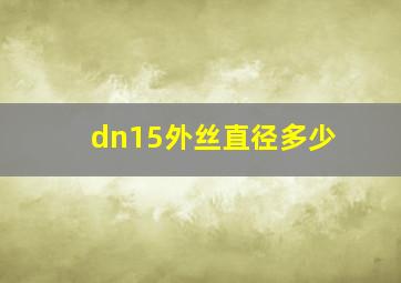 dn15外丝直径多少