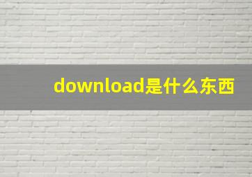 download是什么东西