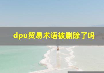 dpu贸易术语被删除了吗