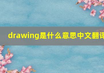 drawing是什么意思中文翻译