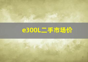 e300L二手市场价