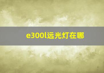 e300l远光灯在哪