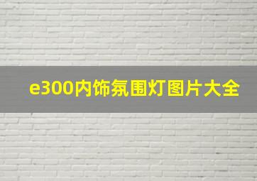 e300内饰氛围灯图片大全