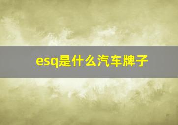 esq是什么汽车牌子