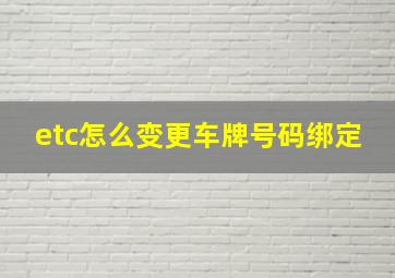 etc怎么变更车牌号码绑定