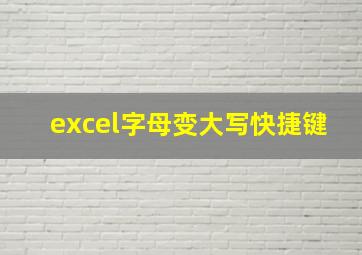 excel字母变大写快捷键