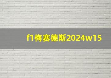 f1梅赛德斯2024w15