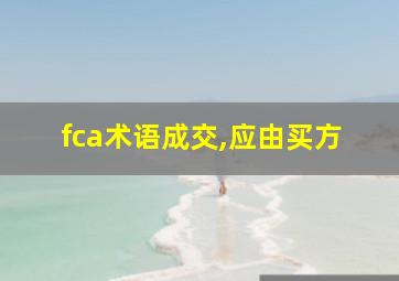 fca术语成交,应由买方