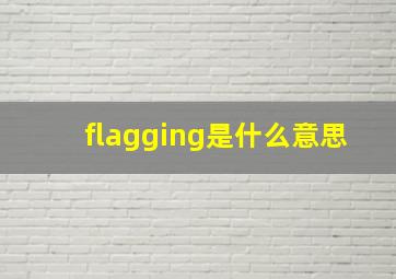 flagging是什么意思