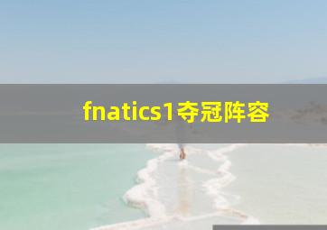 fnatics1夺冠阵容