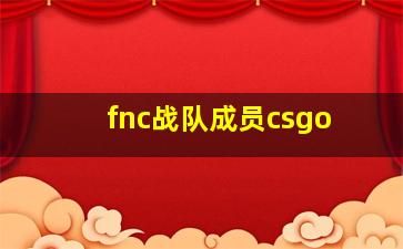 fnc战队成员csgo