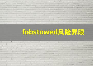 fobstowed风险界限