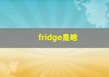 fridge是啥