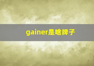 gainer是啥牌子